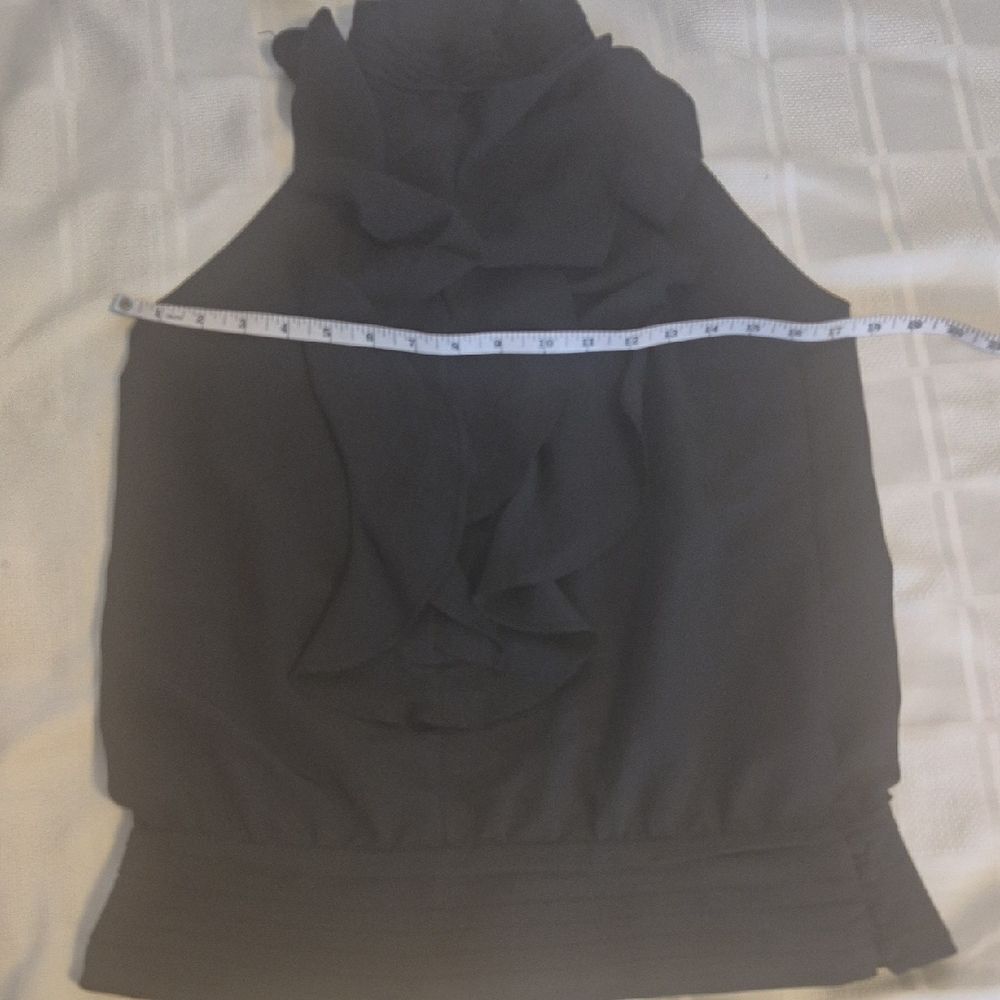 Adiva Black Ruffled Halter Top - Picture 8 of 16
